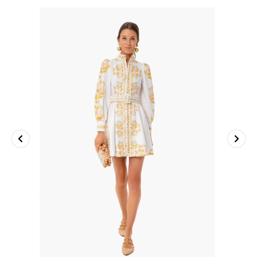 Beulah for Tuckernuck Leila floral button up dress with belt, size L, NWT